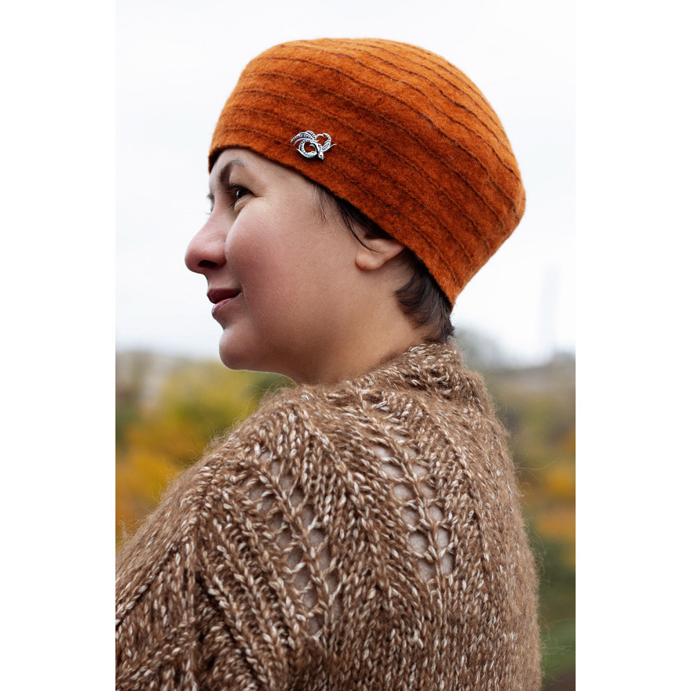 Срібна брошка Фенікс (9516) - 2