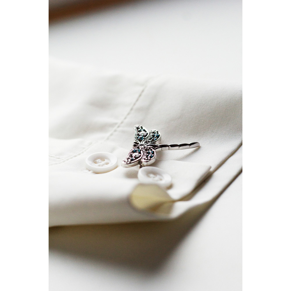 Срібна брошка Бабка (9521) - 5