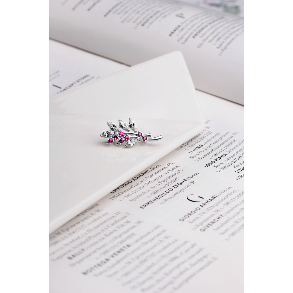 Срібна брошка (9522) - 6