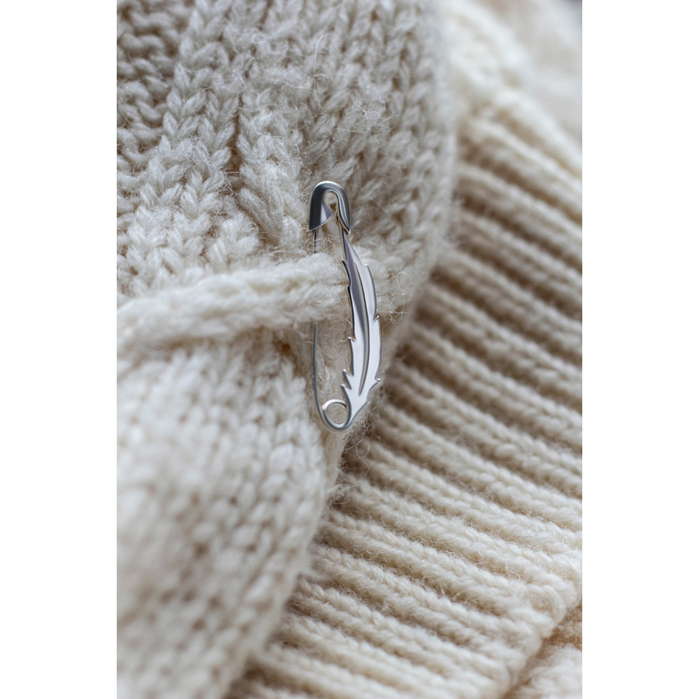 Срібна булавка Пір`їна (9524) - 10