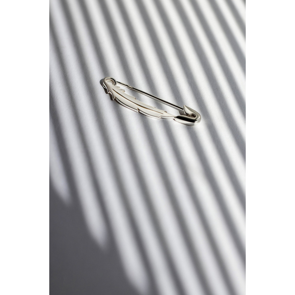 Срібна булавка Пір`їна (9524) - 5