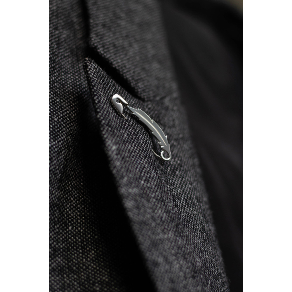 Срібна булавка Пір`їна (9524) - 2