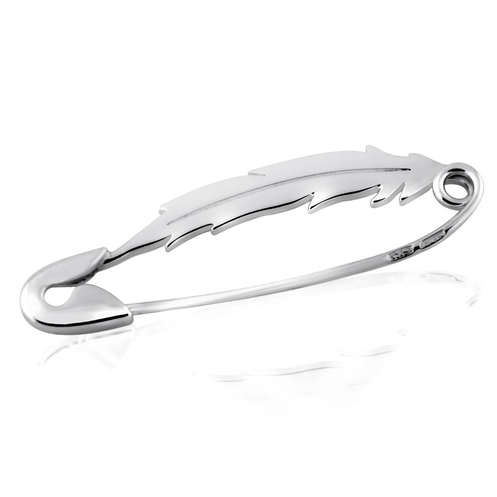 Срібна булавка Пір`їна (9524) - 1