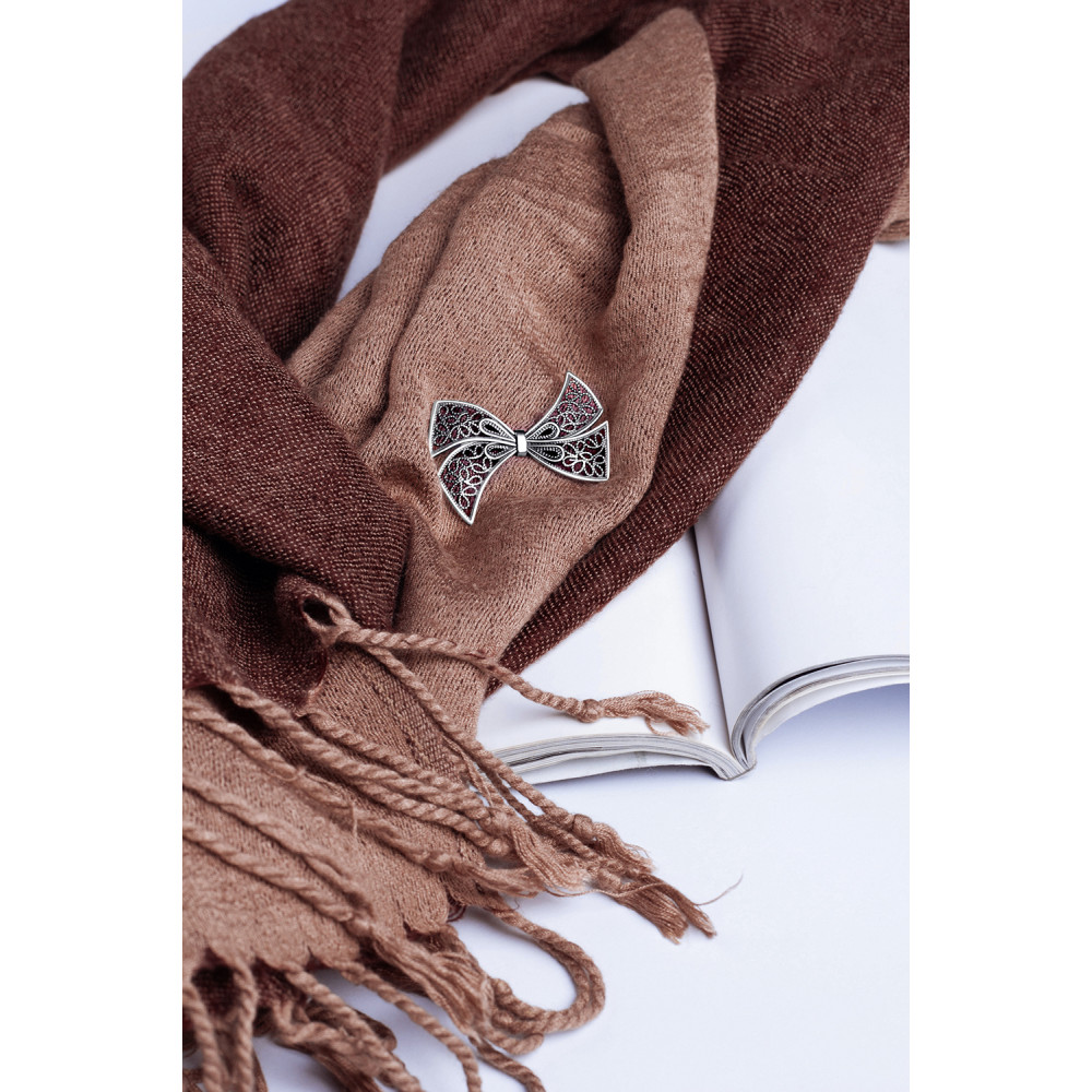 Срібна брошка Бант (9525) - 7