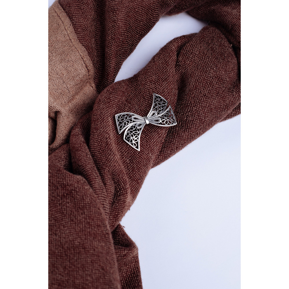 Срібна брошка Бант (9525) - 6