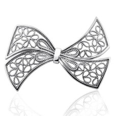 Срібна брошка Бант (9525)