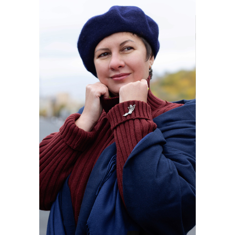 Срібна брошка (9526) - 5