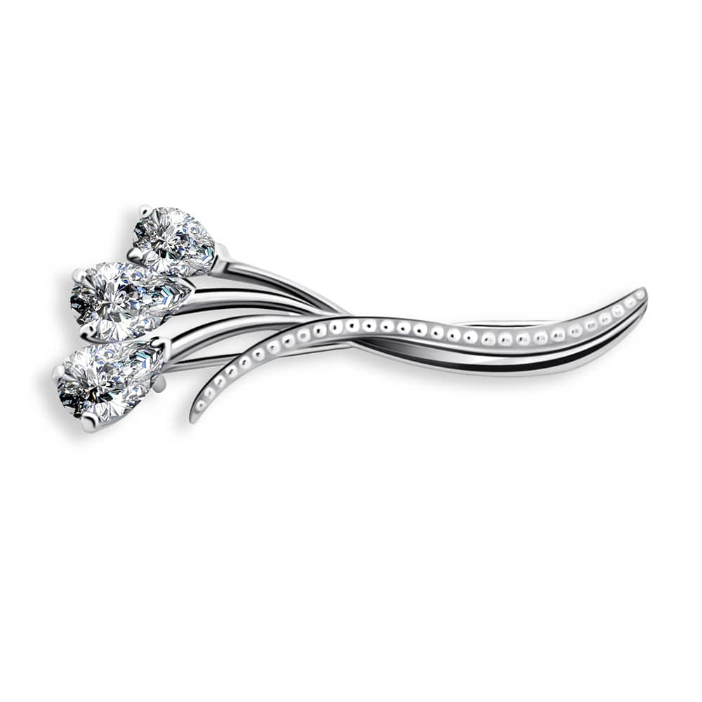 Срібна брошка (9533-1) - 1