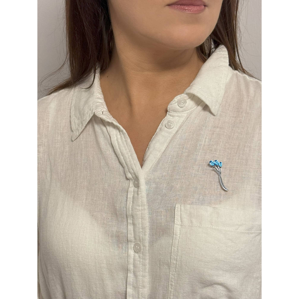 Срібна брошка (9533-3) - 2