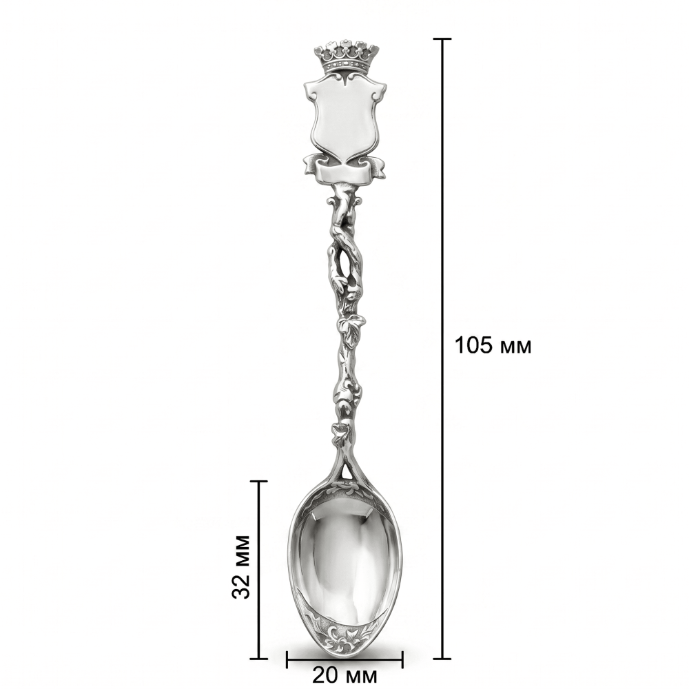 Серебряная ложка Королевская (9807) - 3