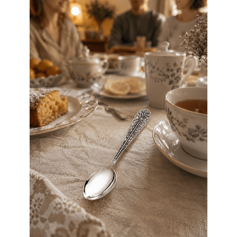 Серебряная ложка для кофе (9816) - 4