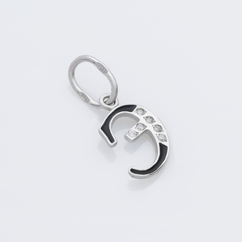 Срібний кулон-літера Е (7057е) - 1