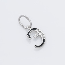  Срібний кулон-літера Е (7057е)