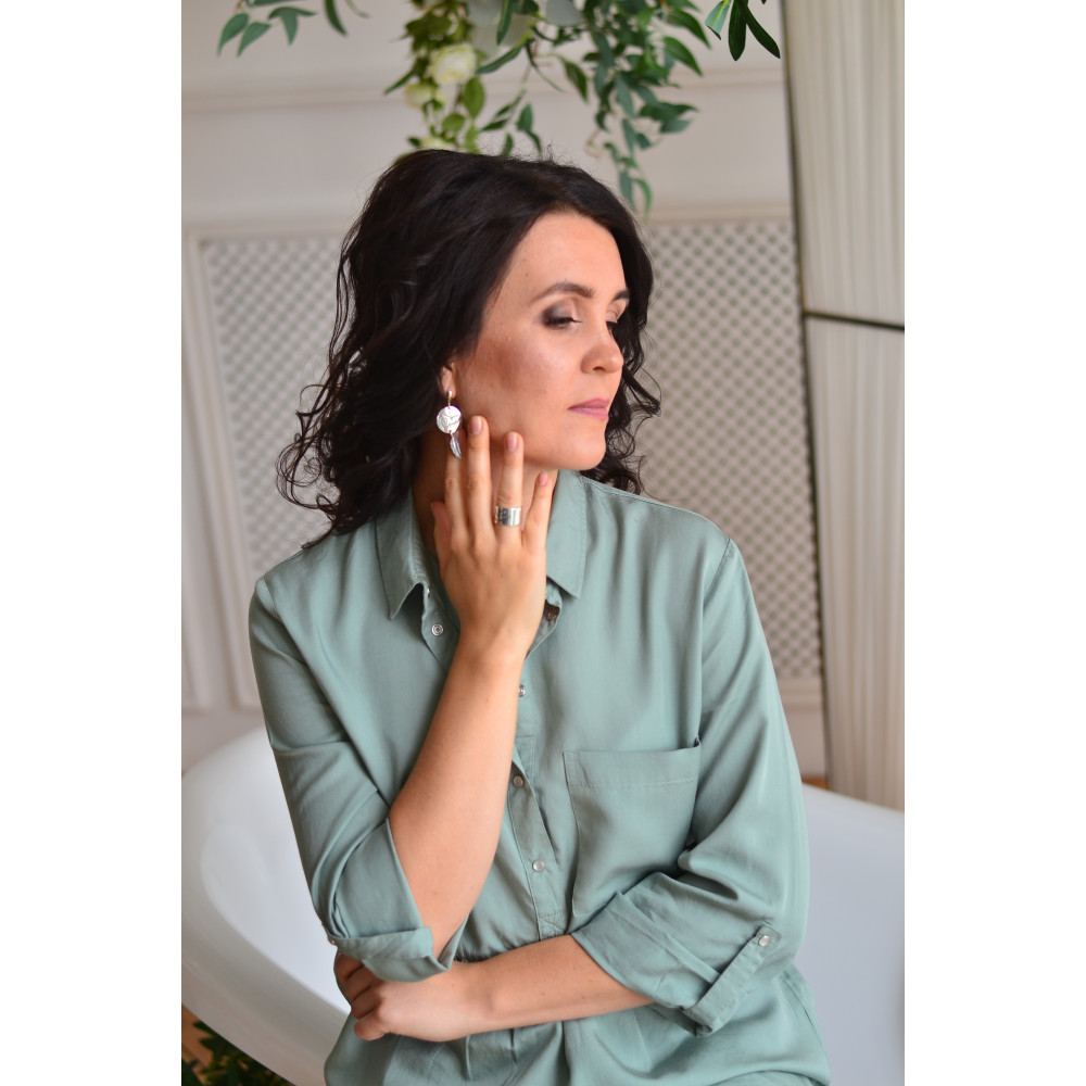 Срібні сережки (4837) - 3