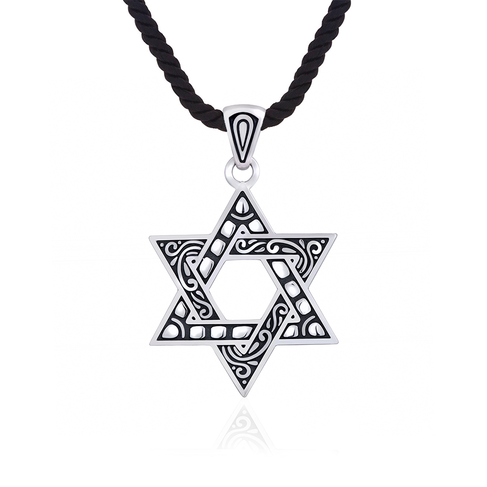 Срібний кулон Зірка Давида (7292) - 1