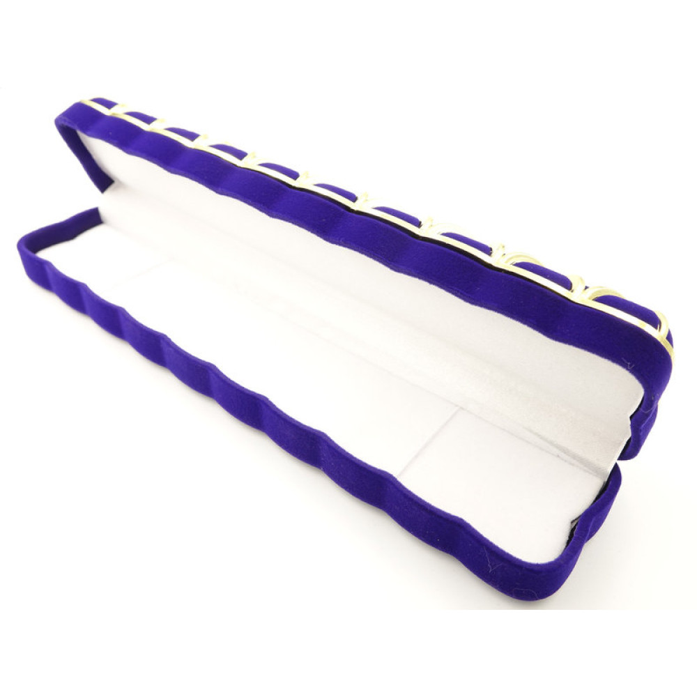 Футляр для ложки оксамитовий з сіткою (синій) (ф33) - 2