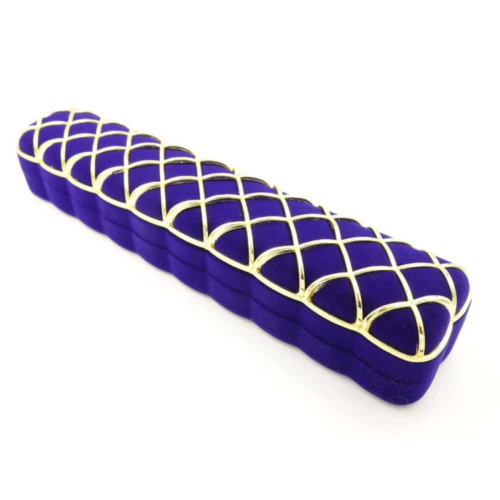 Футляр для ложки оксамитовий з сіткою (синій) (ф33) - 1