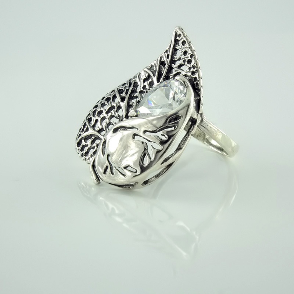 Срібна каблучка Листочок (3654) - 1