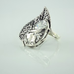 Срібна каблучка Листочок (3654) - комплект