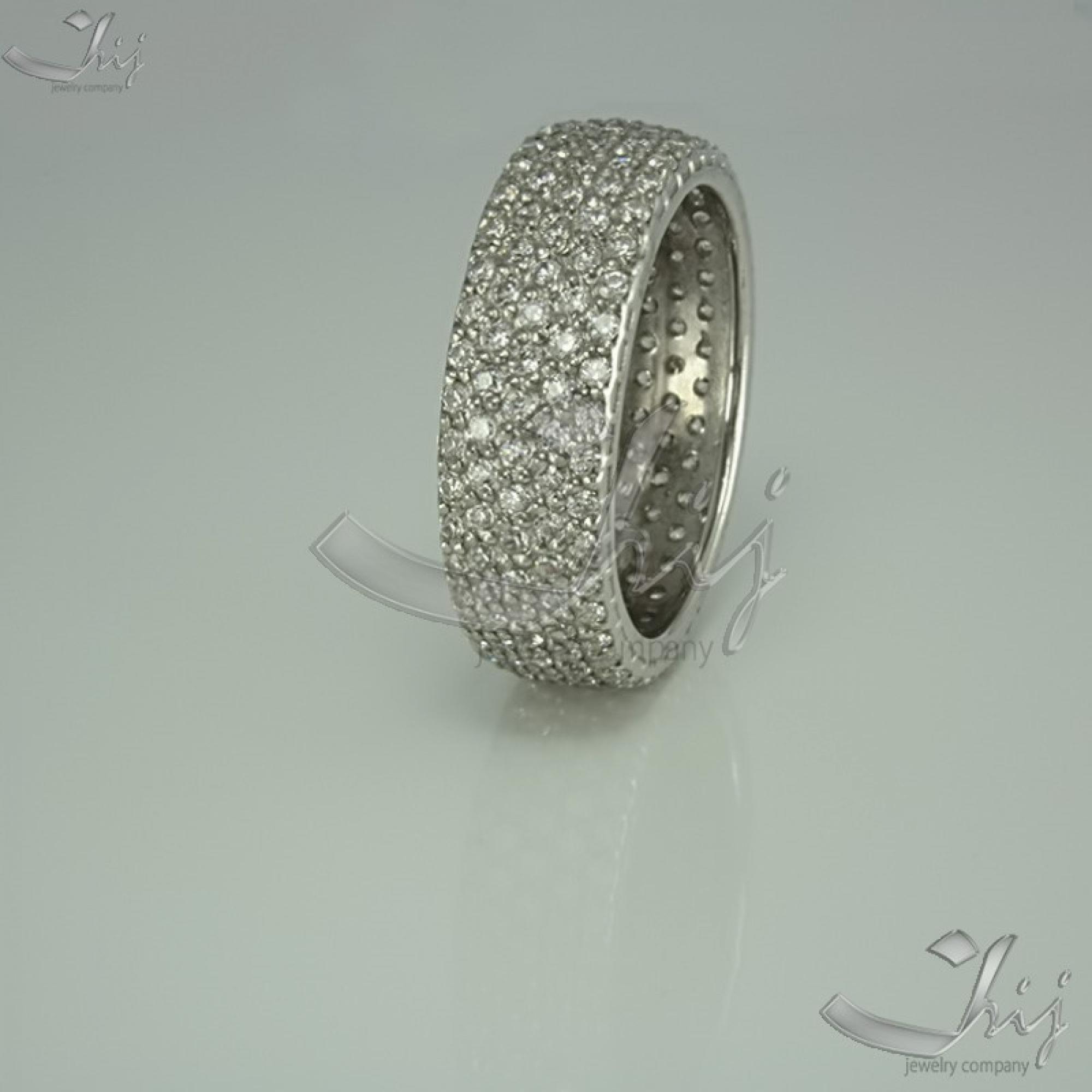 Серебряное кольцо Многокамёнка (3660)