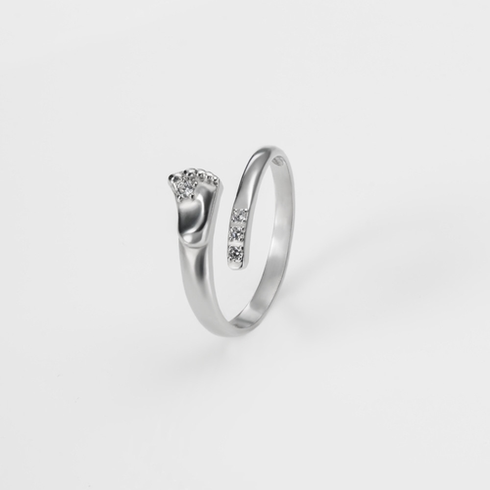 Срібна безрозмірна каблучка Ніжка Дитини (3744) - 1