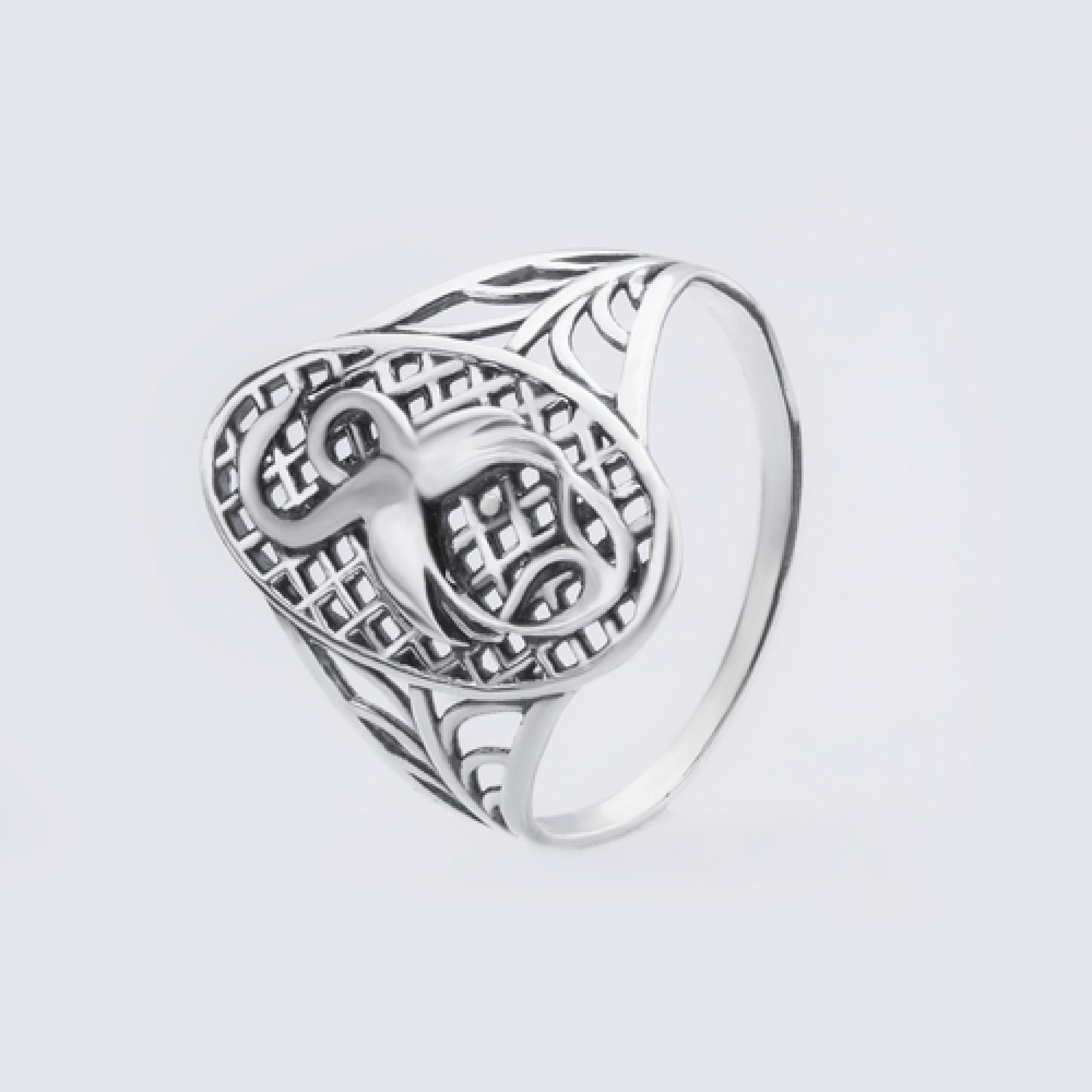 Серебряное кольцо Аисты (3761)