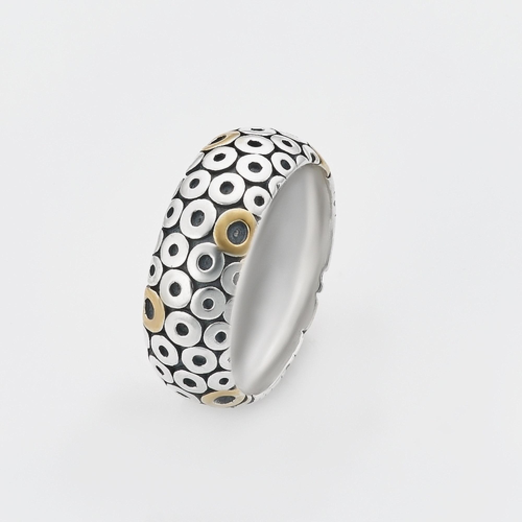 Серебряное кольцо с позолотой (3802)