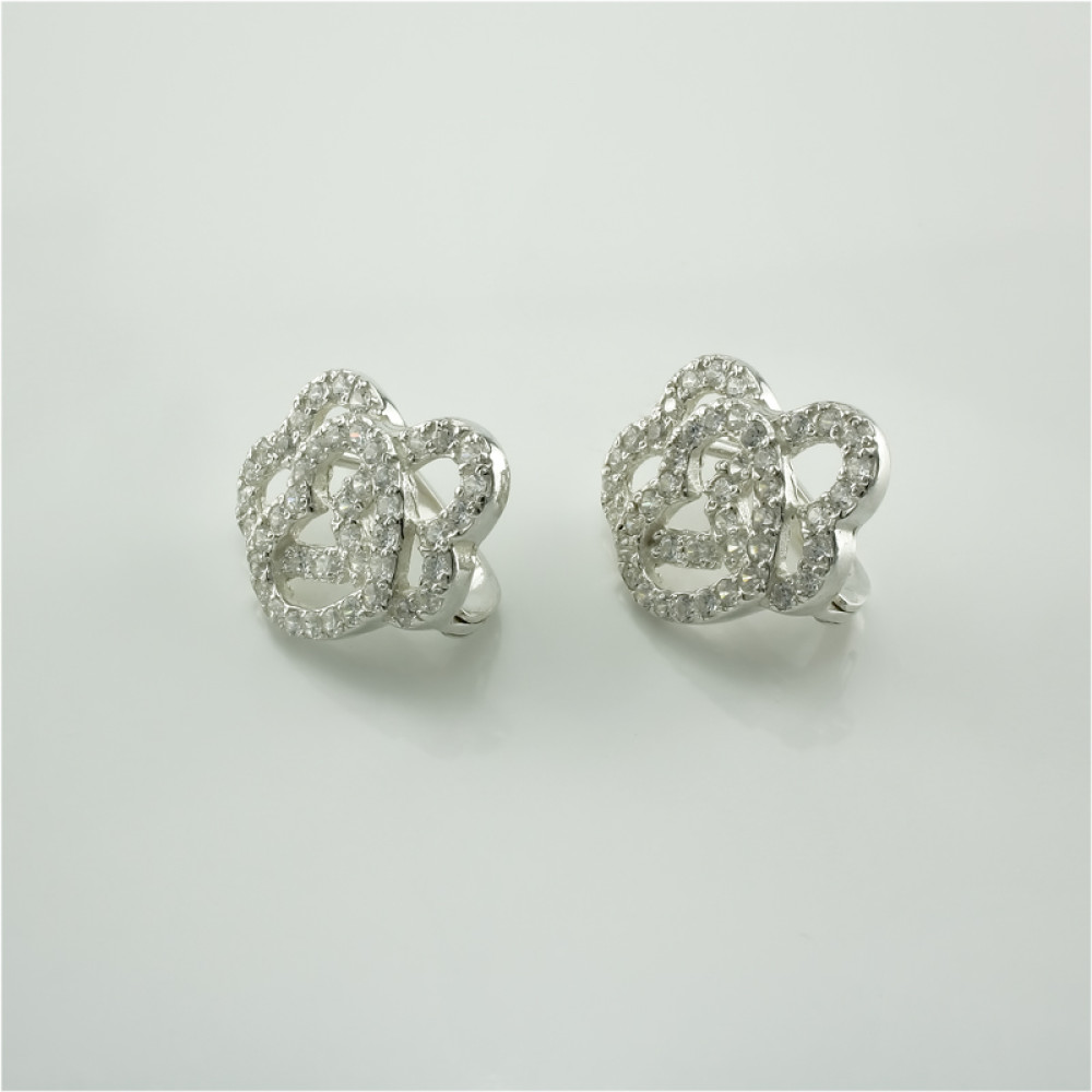 Срібні сережки Серця (4685) - 1