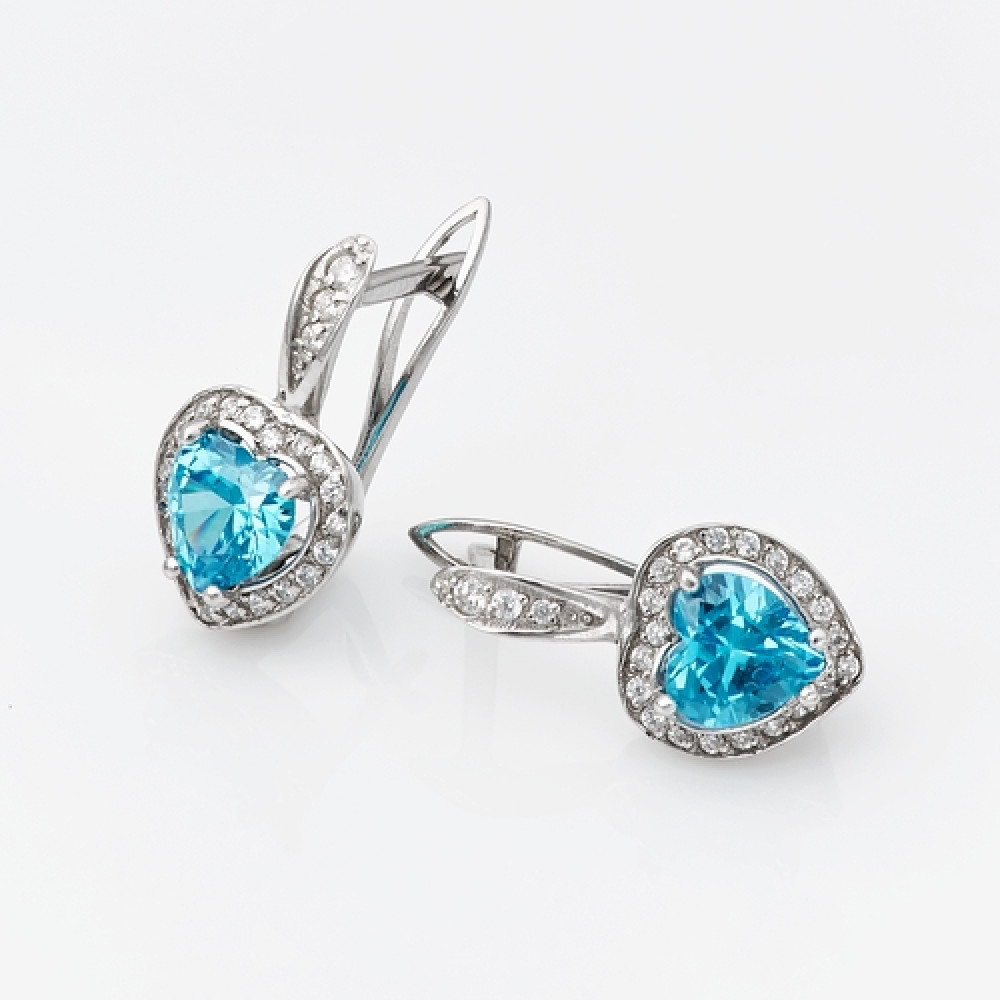 Срібні сережки Серце (4730) - 1