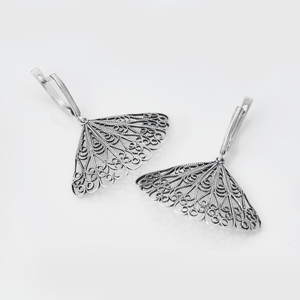 Срібні сережки Ажур (4749) - 1