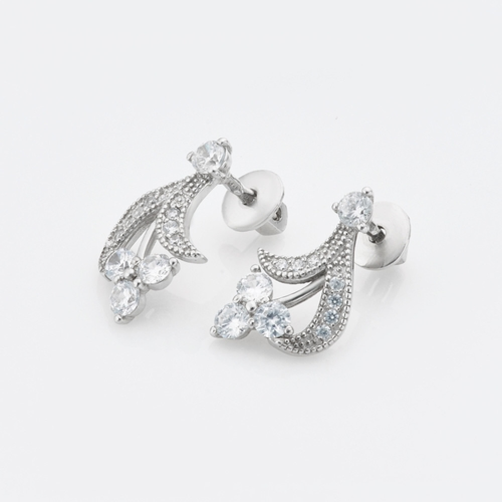 Срібні сережки-гвоздики (4787) - 1