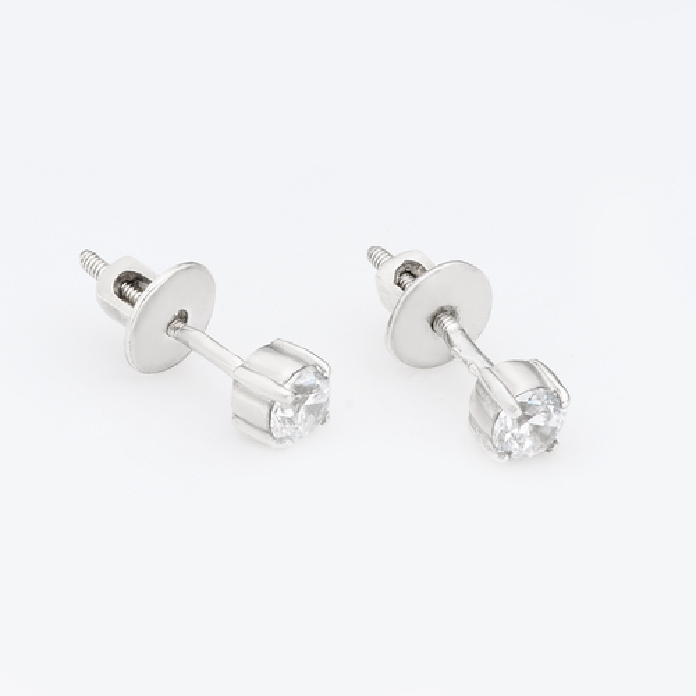 Срібні сережки-гвоздики трансформери (4782) - 2