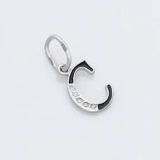  Срібний кулон-літера С (7057с)