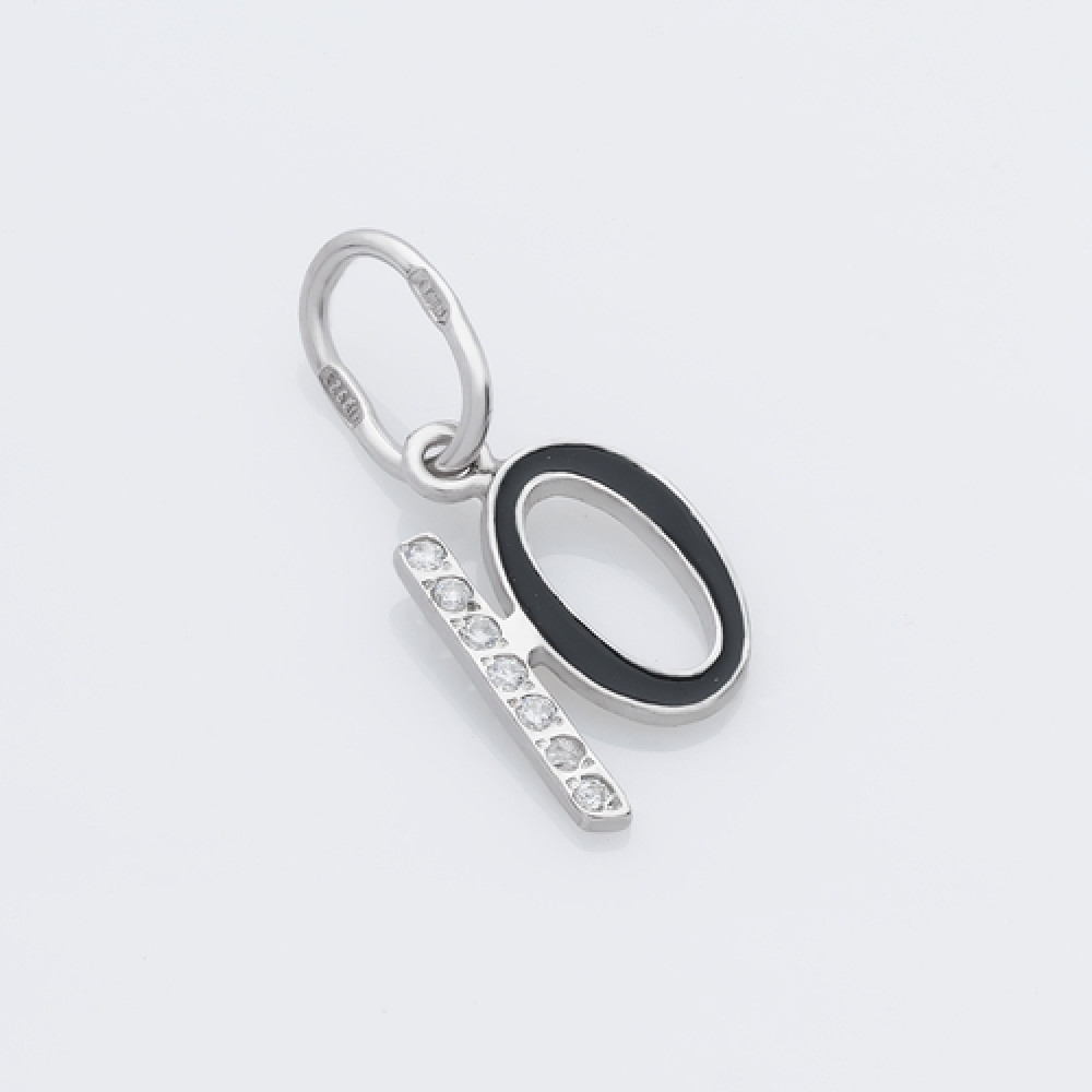 Срібний кулон-літера Ю (7057ю) - 1