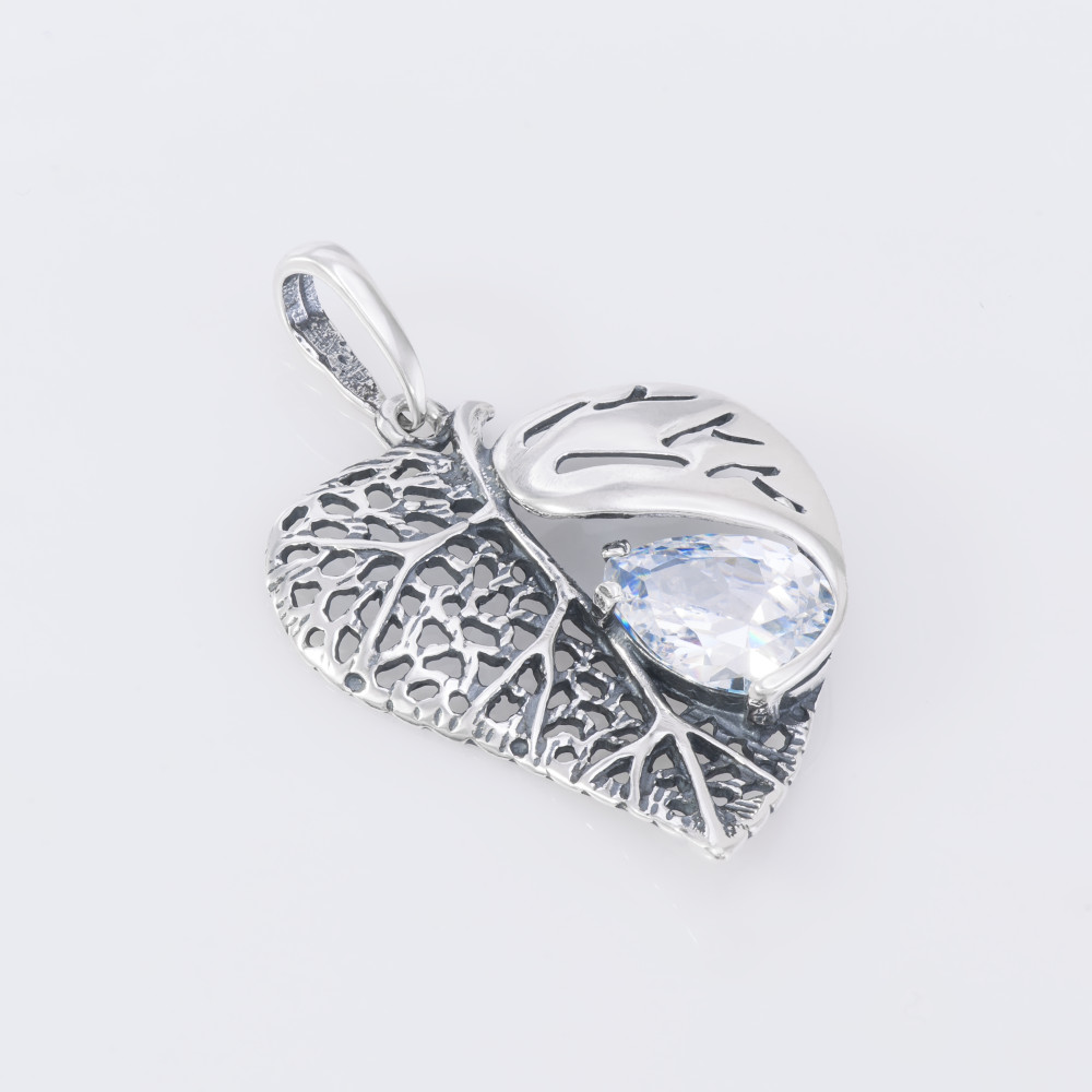 Срібний кулон Листочок (7059) - 1