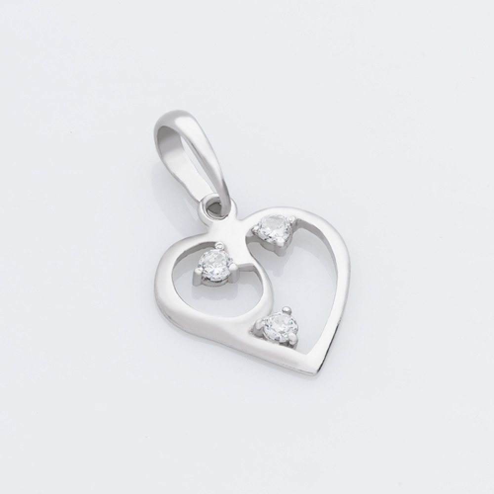 Срібний кулон Серце (7067) - 1