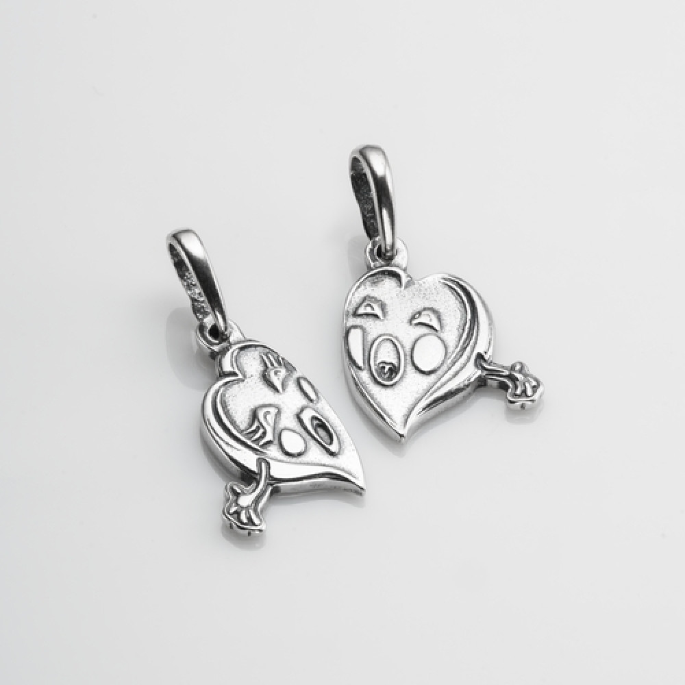 Срібний кулон Серця (7068) - 1