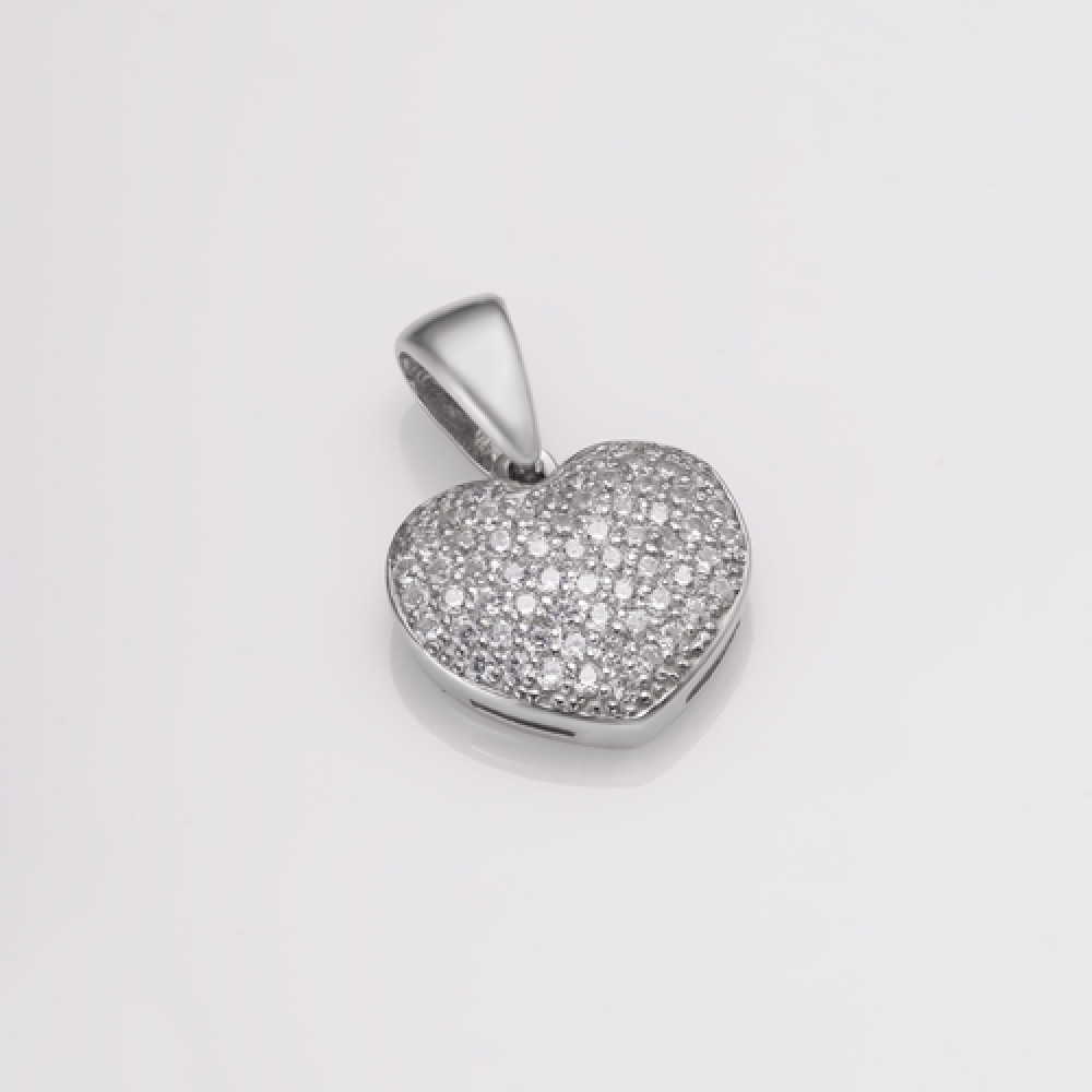 Срібний кулон Серце (7075) - 1
