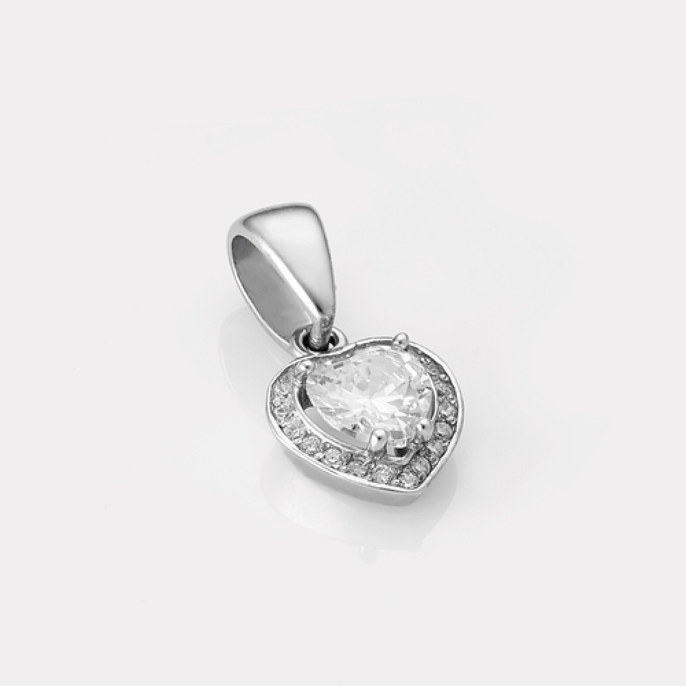 Срібний кулон Серце 7080 - 1