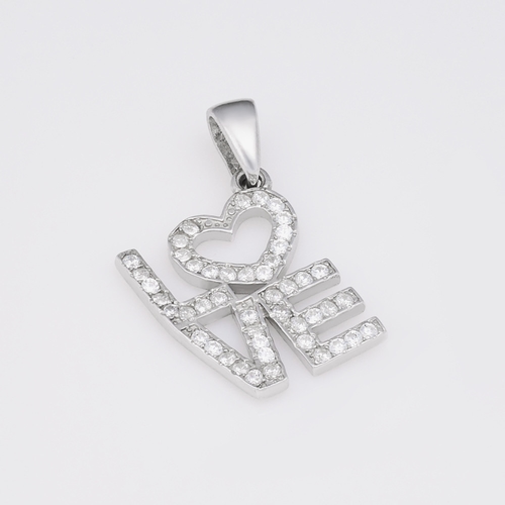 Срібний кулон LOVE (7081) - 1