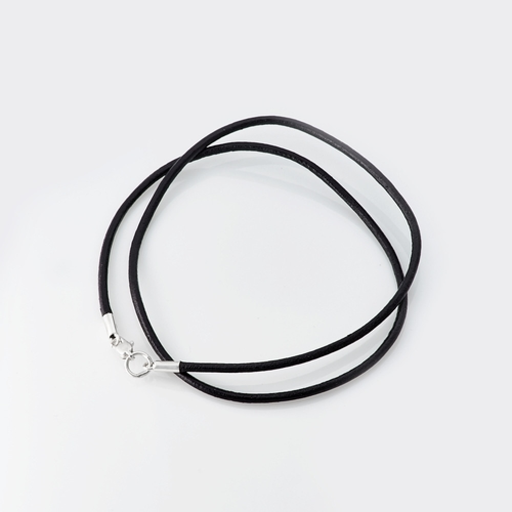 Шнурок шкіряний зі сріблом (8016) - 1