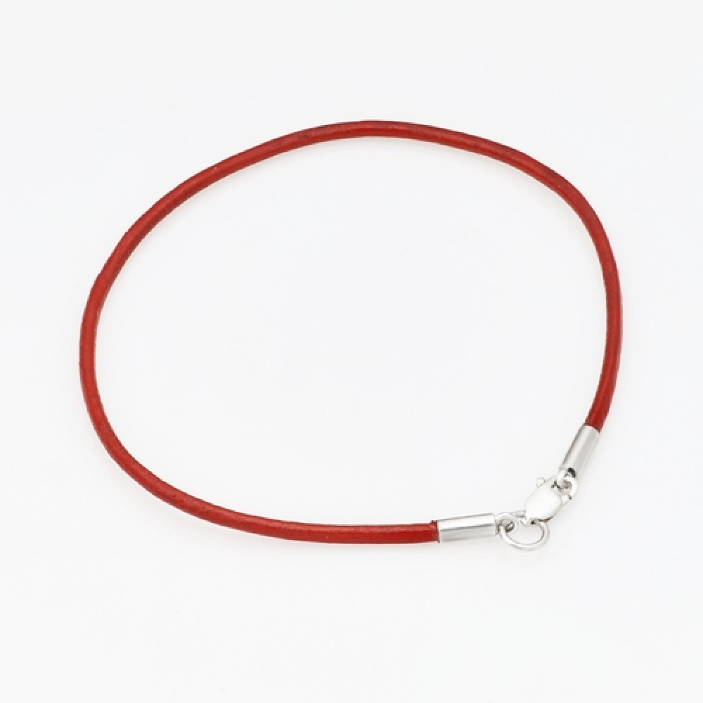 Браслет шкіряний зі сріблом (8021.2) - 1