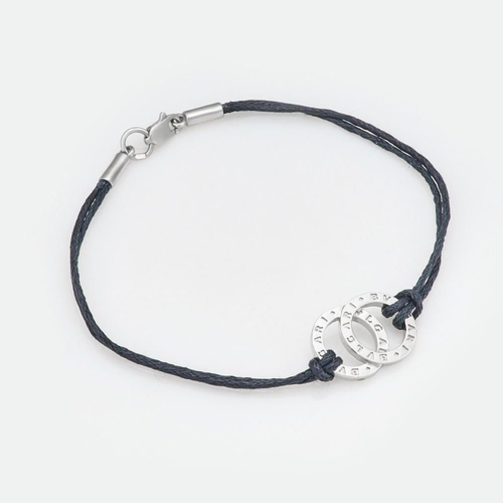 Срібний браслет з шовковою ниткою (8023) - 1