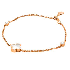 Золотий браслет Конюшина з перламутром (з2097.2)