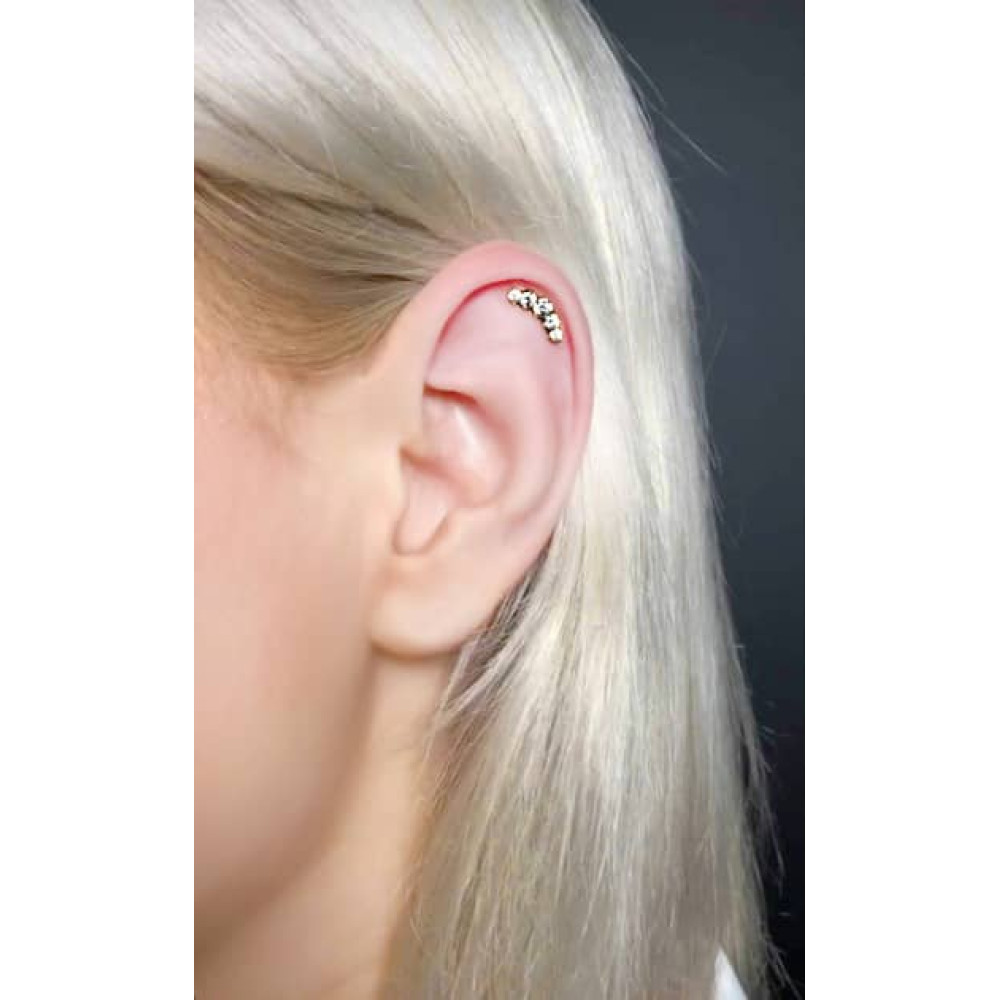 Золота сережка для хеліксу (з40001) - 3