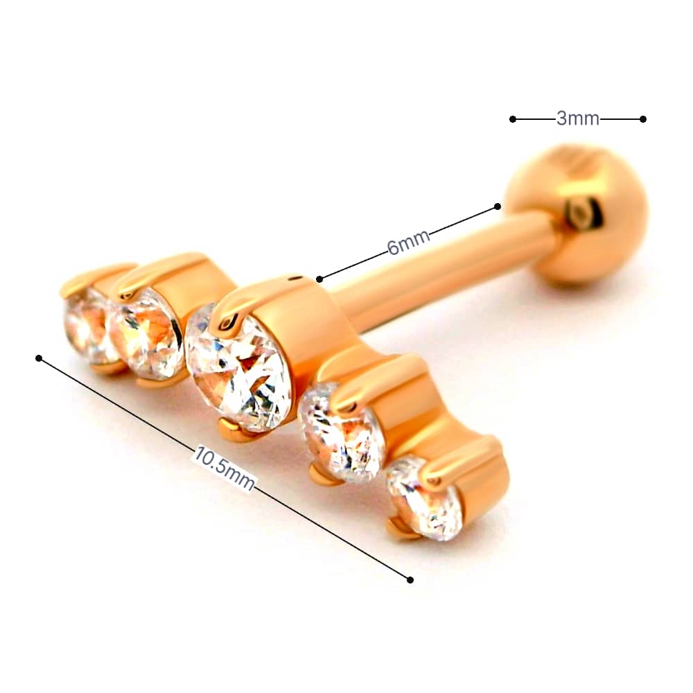 Золота сережка для хеліксу (з40001) - 4