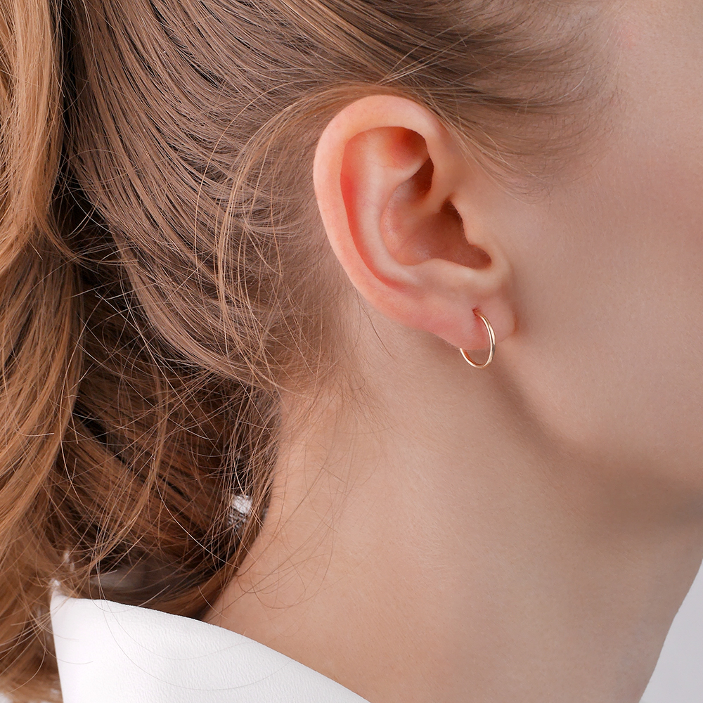 Золоті сережки конго 10 мм (з40030) - 3