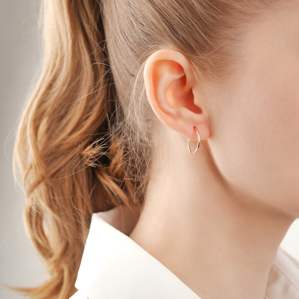 Золоті сережки конго 15 мм (з40031) - 2