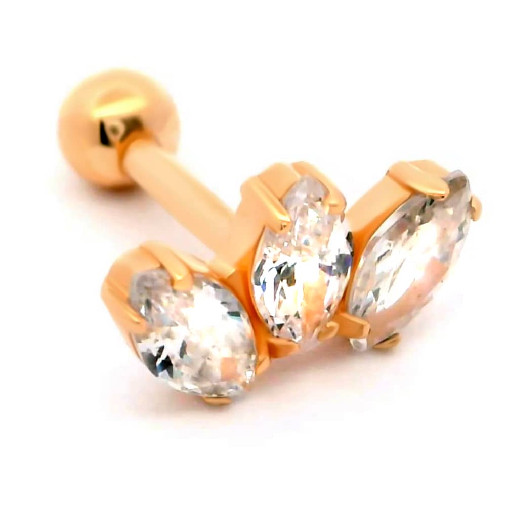 Золота сережка для хеліксу (з40034) - 3