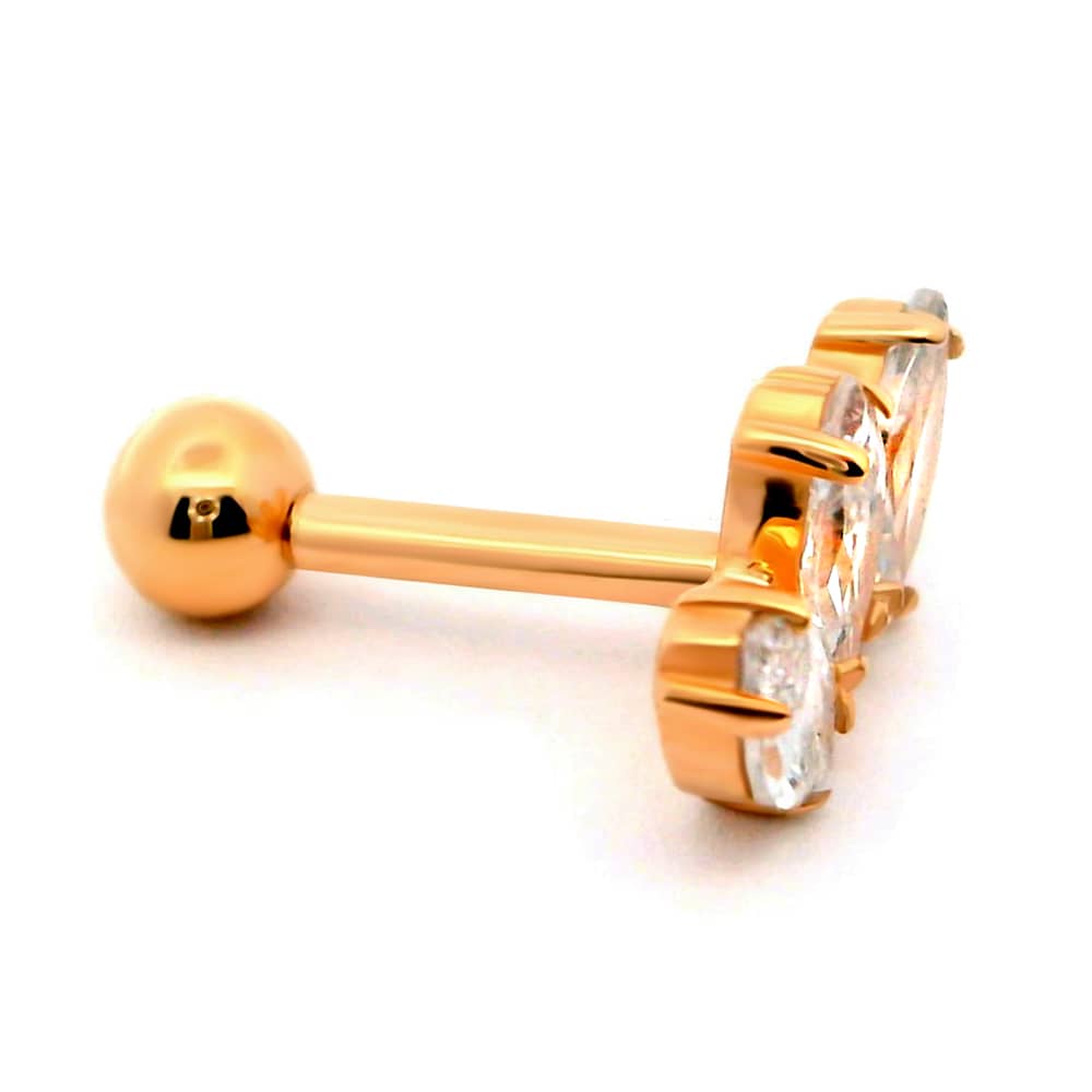 Золота сережка для хеліксу (з40034) - 4